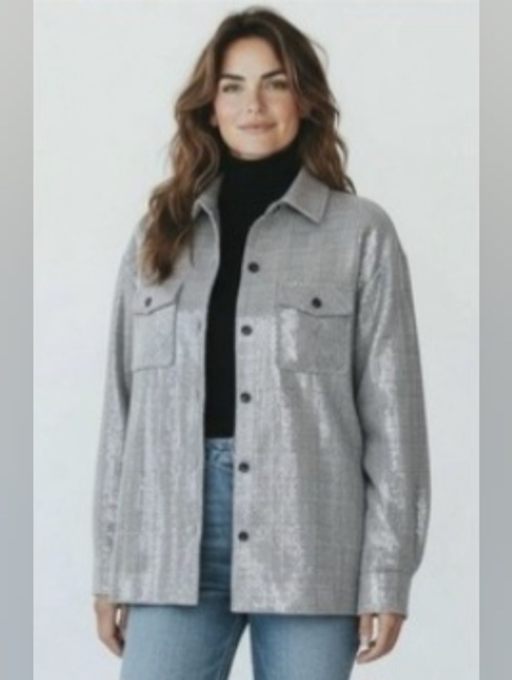 NWT AVEC les FILLES Sequin Jacket L